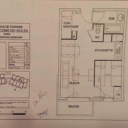 2 Pieces Vue Degagee Montagne A Appartement Saint-François-Longchamp